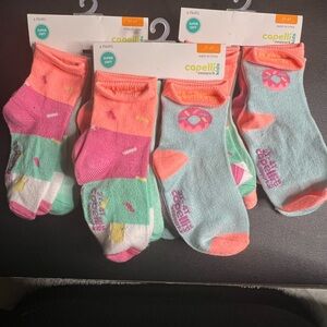 Capelli of New York Kids NWT 6-pack baby and toddler girl socks